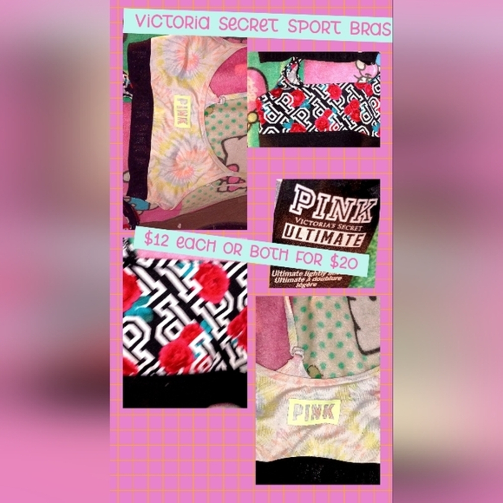 PINK Victoria's Secret Sports Bras - Multicolor